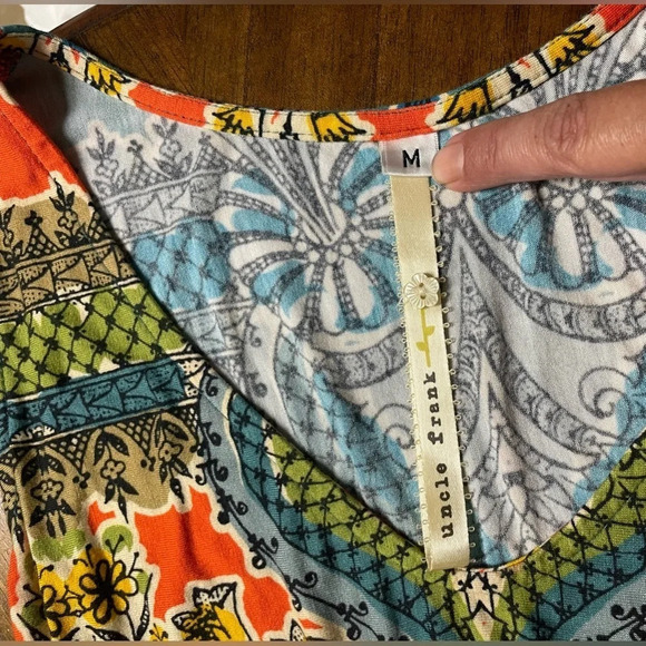 Uncle Frank Sleevless Print Maxi Dress Size Medium Boho Floral - Picture 8 of 8